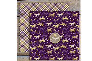 Unicorn Digital Papers & Clipart, a Pattern Graphic by JennyL Designs (Thumbnail 4 of 6)