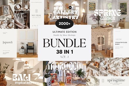 ALL SHOP BUNDLE 2000+ MOCKUPS, a Household Mockup by Muse Mockups