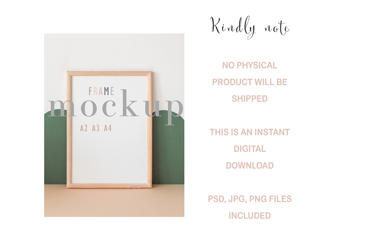 Frame Mockup Kids Art 5x7 Frame, a Print Template by BirdieFrames (Photo 3 of 3)
