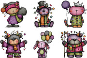 Whimsical Funny New Year Animals PNG, an Illustration by CraftArtStudio (Thumbnail 3 of 6)