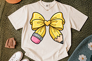 Pencil bow png, Coquette png, a Seasonal Illustration by Libby Wishes (Thumbnail 2 of 4)