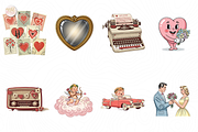 Retro Valentine PNG Clipart Groovy, an Object Illustration by KennedyStudio (Thumbnail 2 of 5)