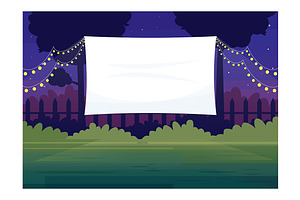 Festive Outdoor Cinema Screen