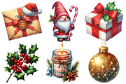 Happy Holidays Christmas Clipart PNG, an Illustration by Pixels.Craft (Thumbnail 6 of 6)