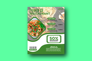 Modern Restaurant Food Flyer, a Flyer Template by Salman Shop