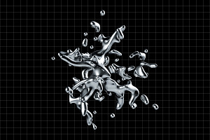 Chrome Liquid - 3D Shapes