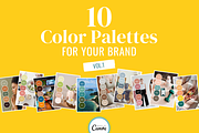 10 Color Palettes for your Brand, a Templates & Theme by CG Creative Design (Thumbnail 1 of 2)