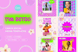 Retro & Y2K Instagram Template Pack, a Social Media Template by Sofico