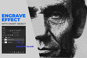 Engrave Effect Photoshop Template, a Texture Graphic by bnrcreativelab (Thumbnail 2 of 3)