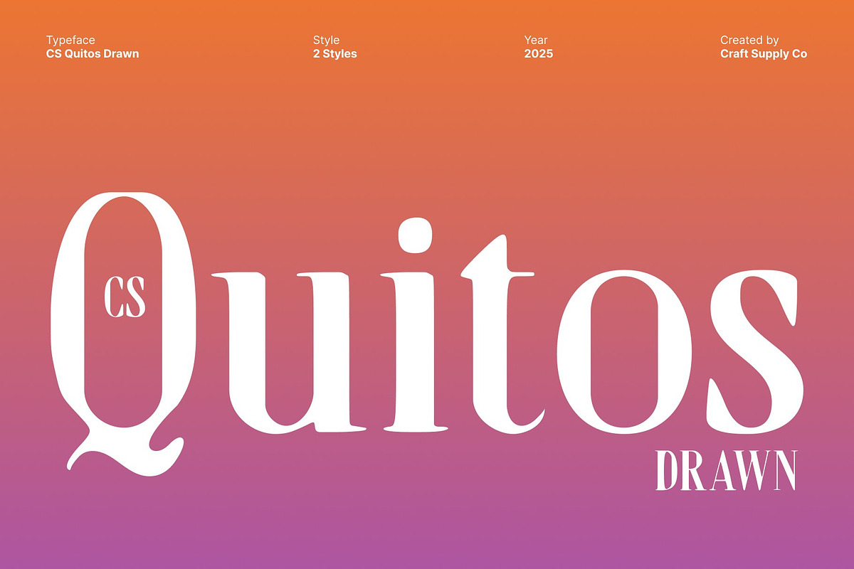 CS Quitos Drawn, a Serif Font by Craft Supply Co. (Photo 1 of 8)