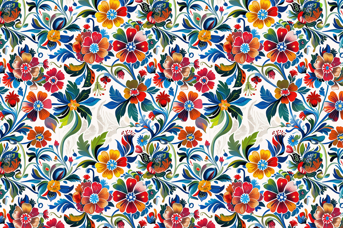 Vivid Folk - Floral Patterns, a Pattern Graphic by Art Sproot (Photo 8 of 11)