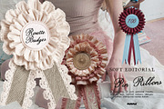 Rosette Badges: Pin Ribbons Pack, an Object Graphic by Purple (Thumbnail 1 of 11)