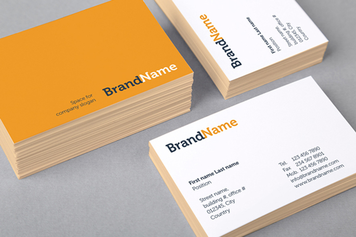 Business cards Mockup + Template, a Print Template by Vitalliy (Photo 2 of 5)