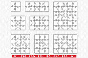 SVG White Puzzles, Separate pieces, a Pattern Graphic by DesignStudioRM (Thumbnail 5 of 6)