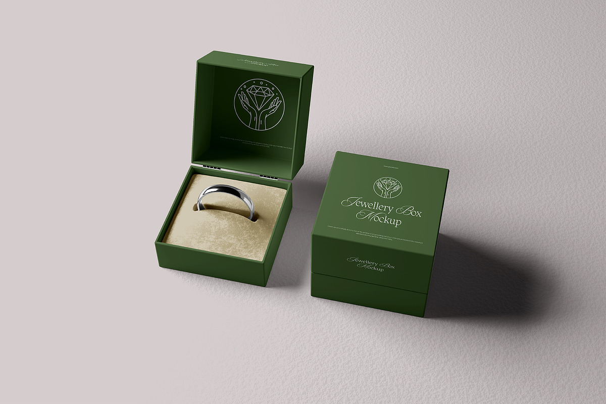 Jewelry Box Mockup, a Packaging Mockup by VanillineGraph (Photo 2 of 3)