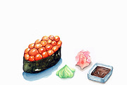 Sushi Set 01, a Food Illustration by Ora (Thumbnail 4 of 5)