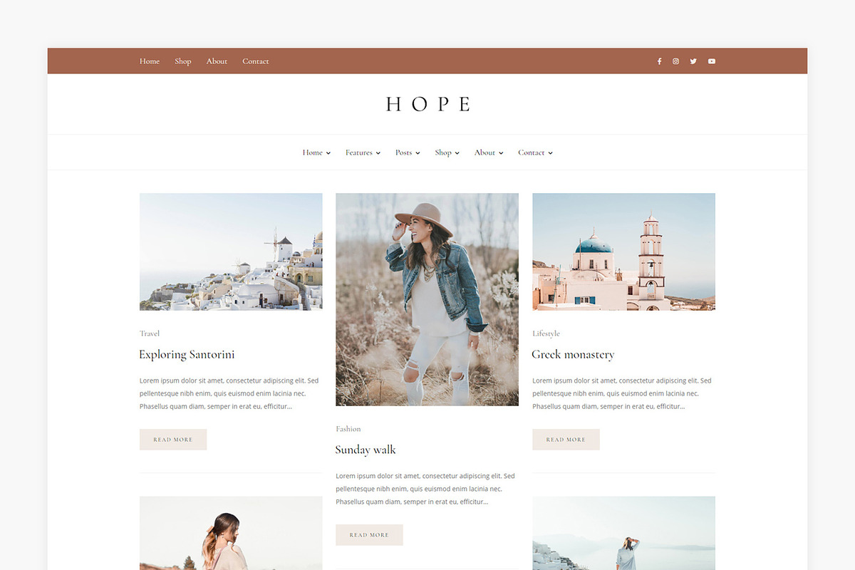 Hope - WordPress Blog & Shop Theme, a WordPress Template by Lucid Themes (Photo 3 of 6)