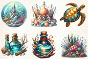 Magical Ocean Sublimation Clipart, an Illustration by Libby Wishes (Thumbnail 5 of 7)