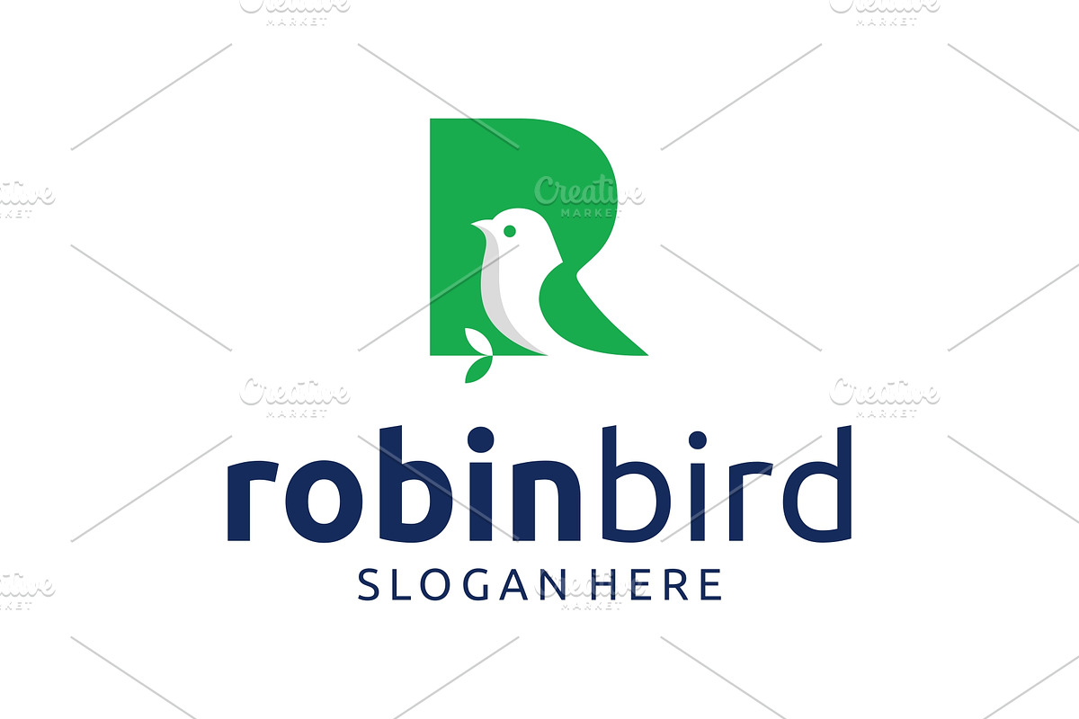 Robin Bird with Letter R Logo Design, a Branding & Logo Template by ...