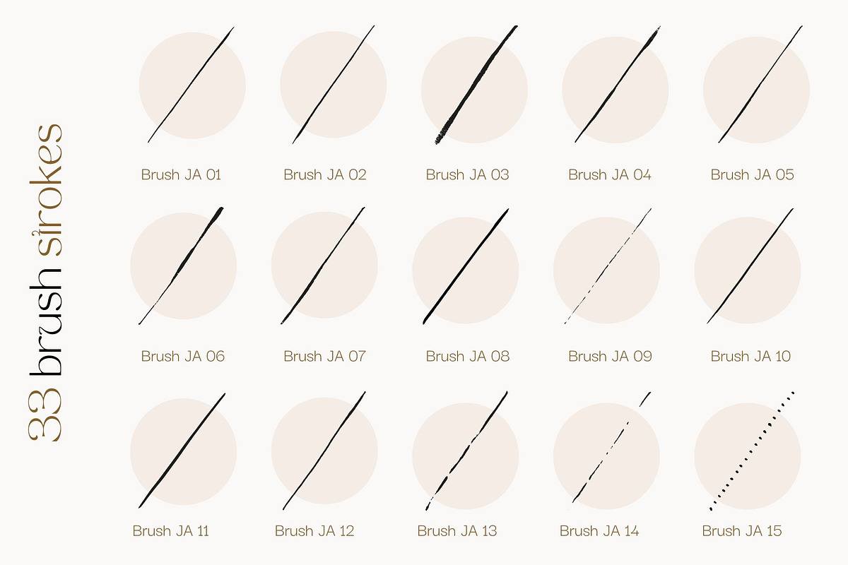 Ink Brushes for Adobe Illustrator, a Brush Add-On by Jenteva Art (Photo 2 of 14)