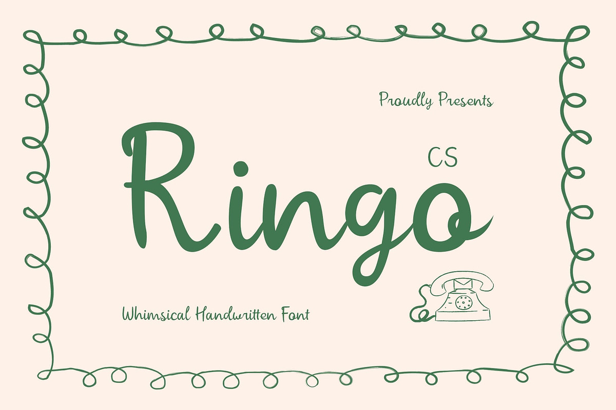 CS Ringo – Handwritten Script Font, a Script Font by Craft Supply Co. (Photo 1 of 8)