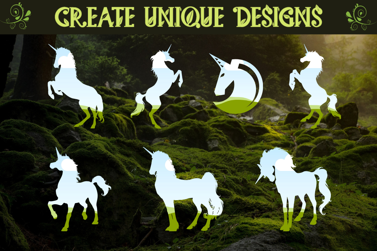 Unicorns Canva Frames, an Object Graphic by Creative Digital Template (Photo 2 of 3)