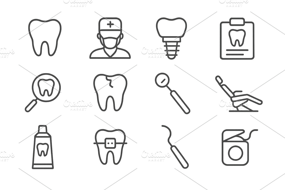 Dental health vector illustrations, an Object Illustration by ZinetroN