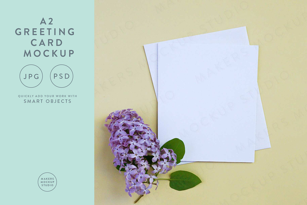 Vertical Spring Greeting Card Mockup, a Product Mockup by Makers Mockup Studio (Photo 1 of 5)