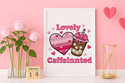 Lovely & Caffeinated PNG, Valentine, an Illustration by Canvas Craft (Thumbnail 4 of 7)