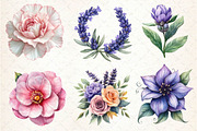 Lavender & Pink Flowers Clipart, an Illustration by Dream Creation (Thumbnail 4 of 4)