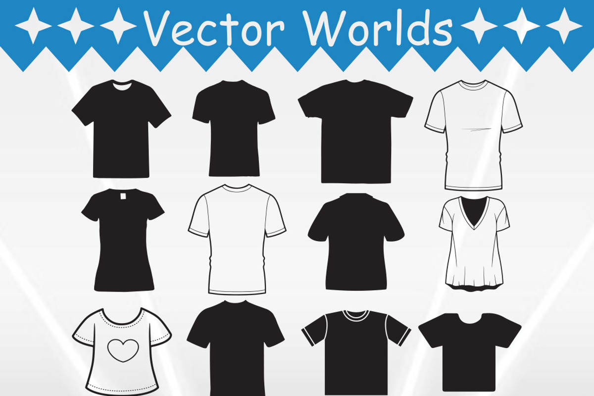 Short Sleeve Tshirt SVG, Tshirt SVG, an Object Graphic by VectorWorlds (Photo 3 of 3)