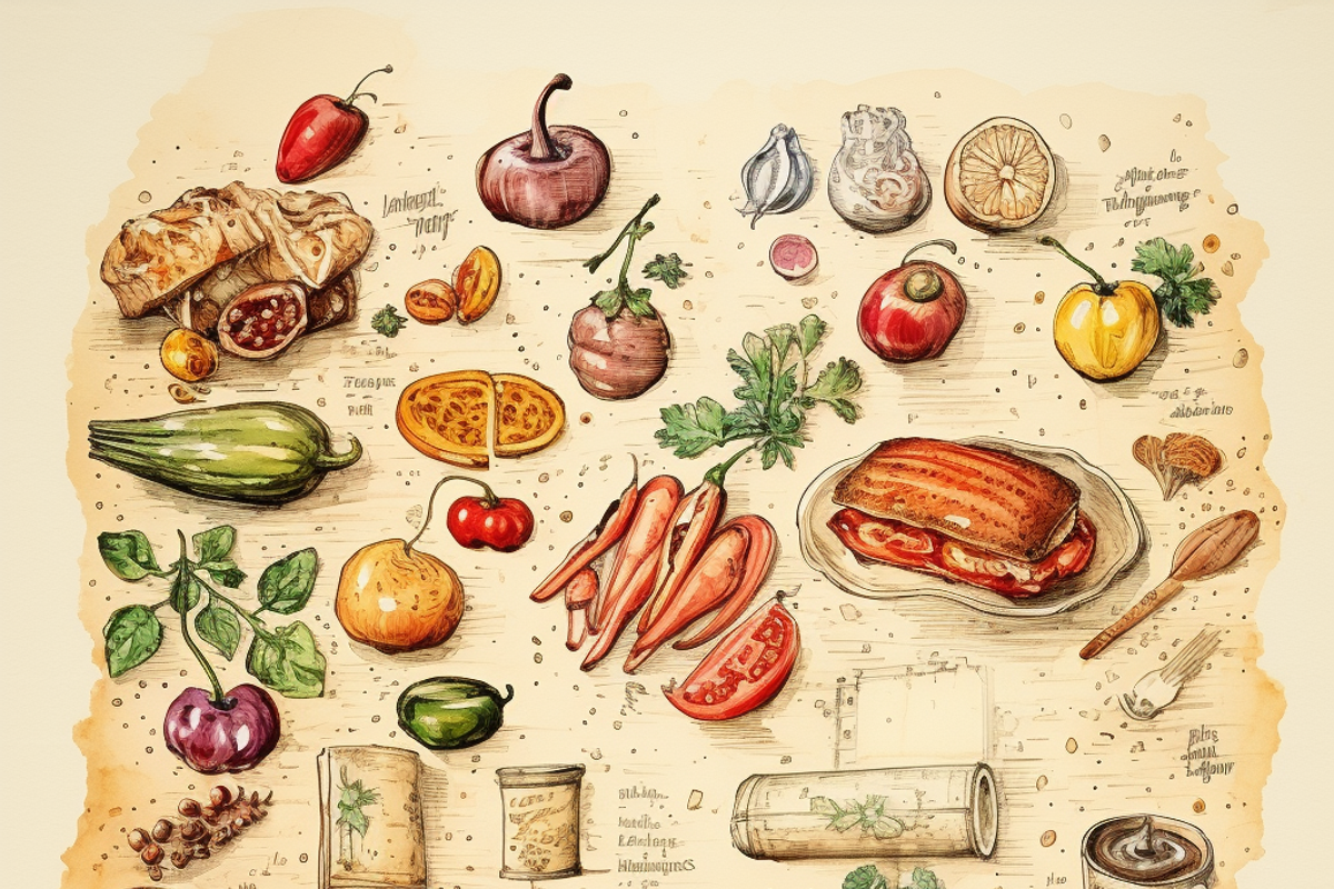 Food Scrapbook Paper, a Pattern Graphic by Printable Treasure (Photo 3 of 5)