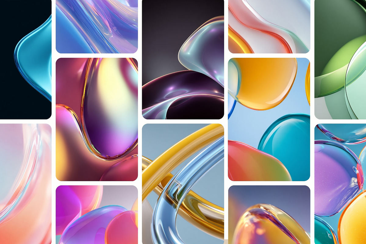 Abstract Liquid Glass Wallpapers, a Wallpaper Graphic by HipFonts (Photo 8 of 10)