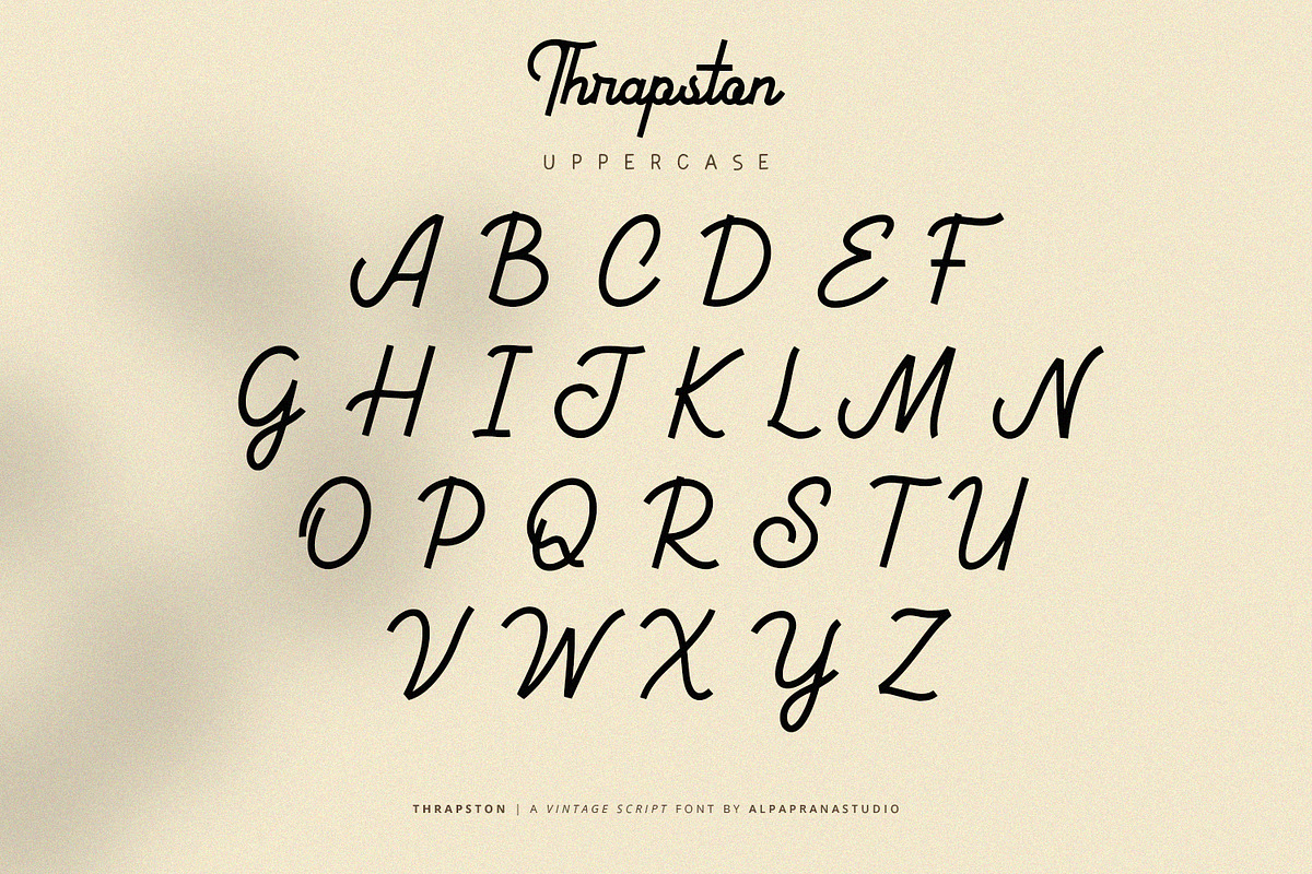 Thrapston - Vintage Script Font, a Script Font by Alpaprana (Photo 9 of 13)