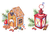 Christmas Watercolor Cards, a Decorative Illustration by Imaginasty (Thumbnail 5 of 5)