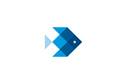Pixel Fish Logo, a Branding & Logo Template by Mauro Bertolino (Thumbnail 1 of 4)