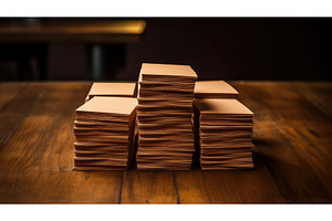 stack brown card stock ai generated, a Background Photo by pikepicture