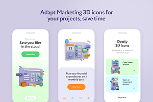Destly Interface 3D Icons