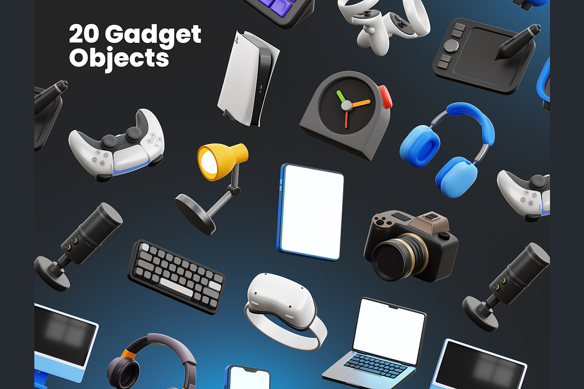 Gadget and Tech 3D Icons, an Object 3D Model by Rakata Studio (Photo 5 of 7)