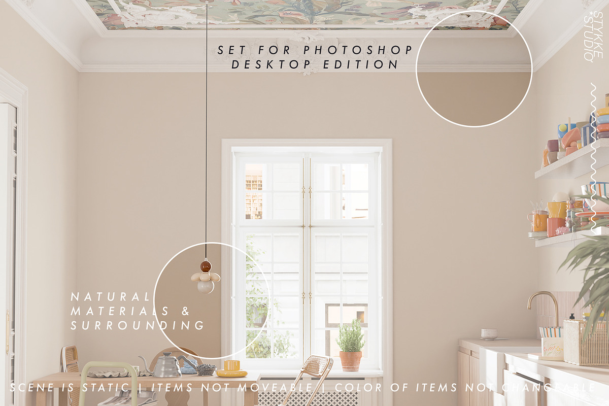 WALLPAPER MOCKUP | Kitchen Mockup, a Household Mockup by Stykke Studio (Photo 5 of 29)
