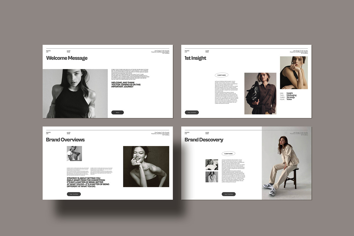 Maxro | Brand Strategy Template, a Presentation Template by Creatiya Type (Photo 4 of 10)