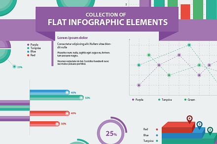 Flat Infographic Elements Collection