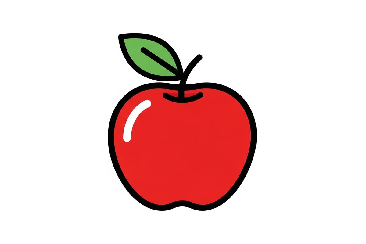 Apple Fruit Vector Icon Bundle, an Illustration by musafir_fashion (Photo 30 of 49)