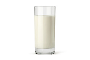 Vector realistic glass of milk