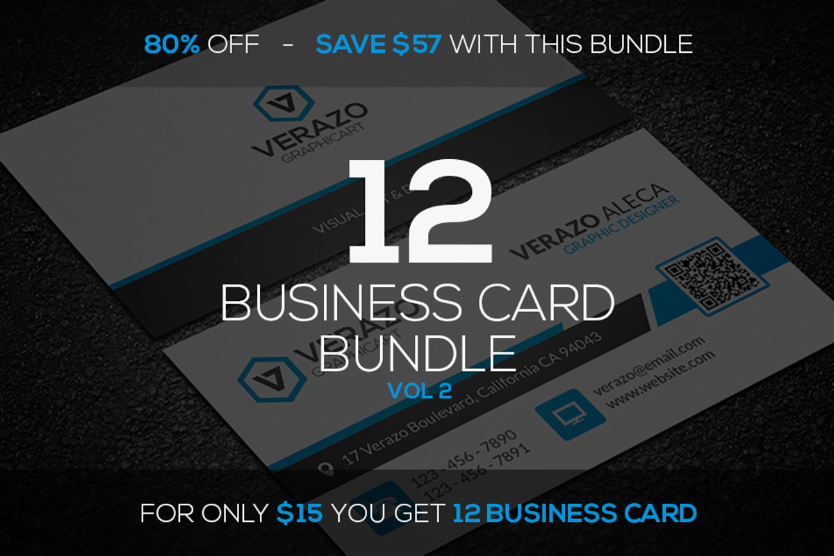 12 Business Card Mini Bundle v3, a Business Card Template by Verazo (Photo 1 of 13)