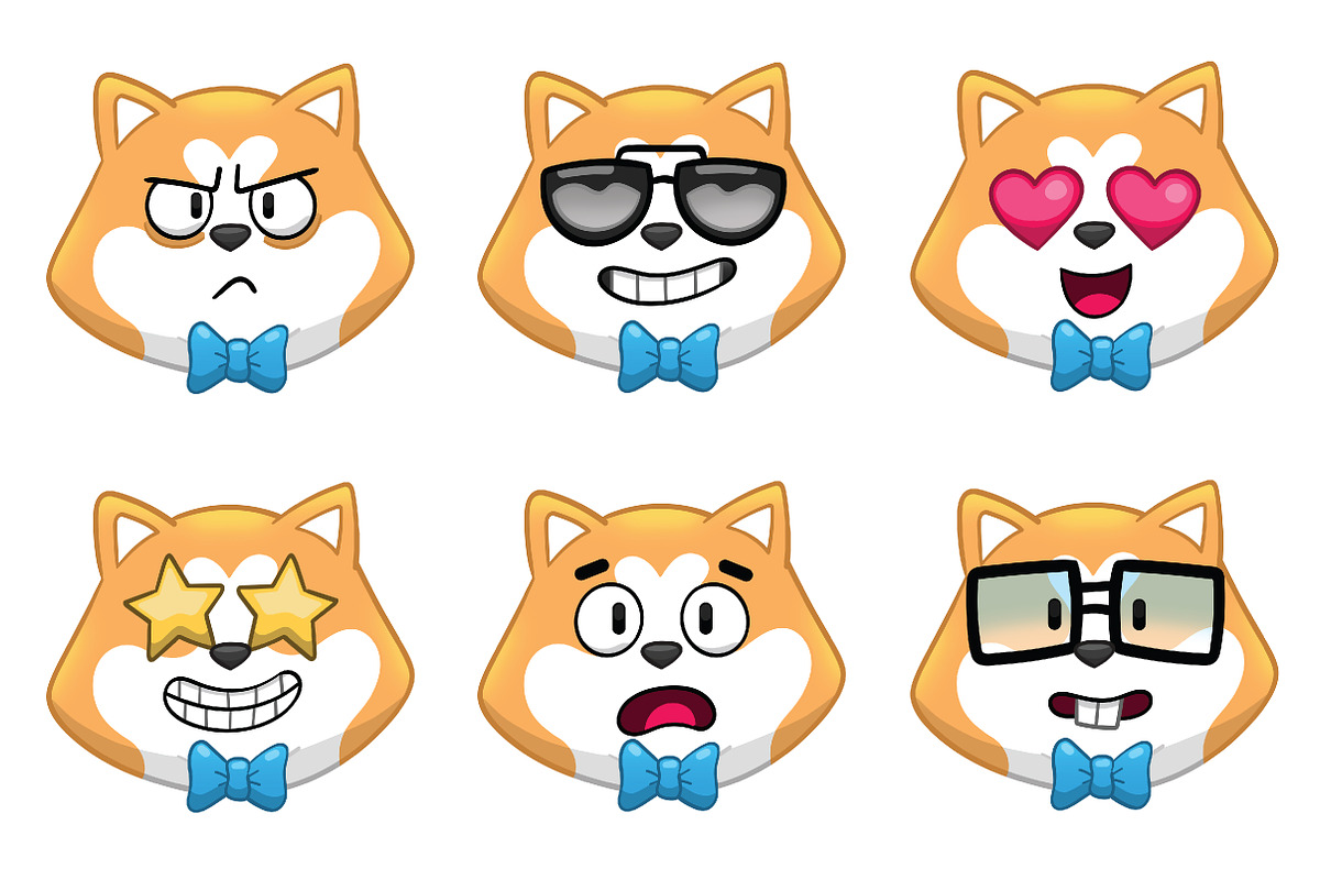 Akita Emoji Set, an Animal Illustration by Cartoon Shop (Photo 6 of 10)