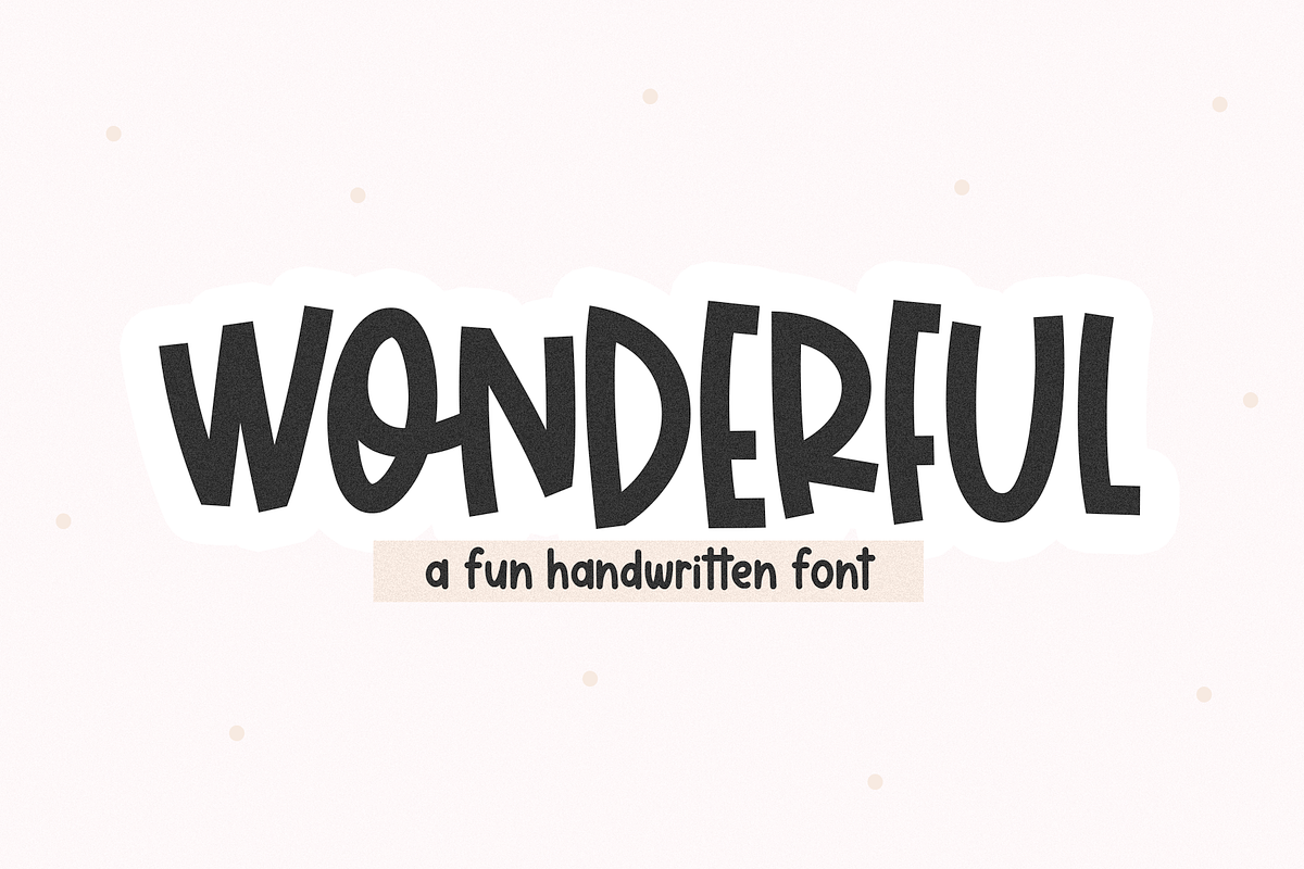 Wonderful | Cute Handwritten Font