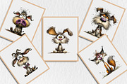 Whimsical Quirky Animal Clipart, an Illustration by Rose Art (Thumbnail 6 of 7)