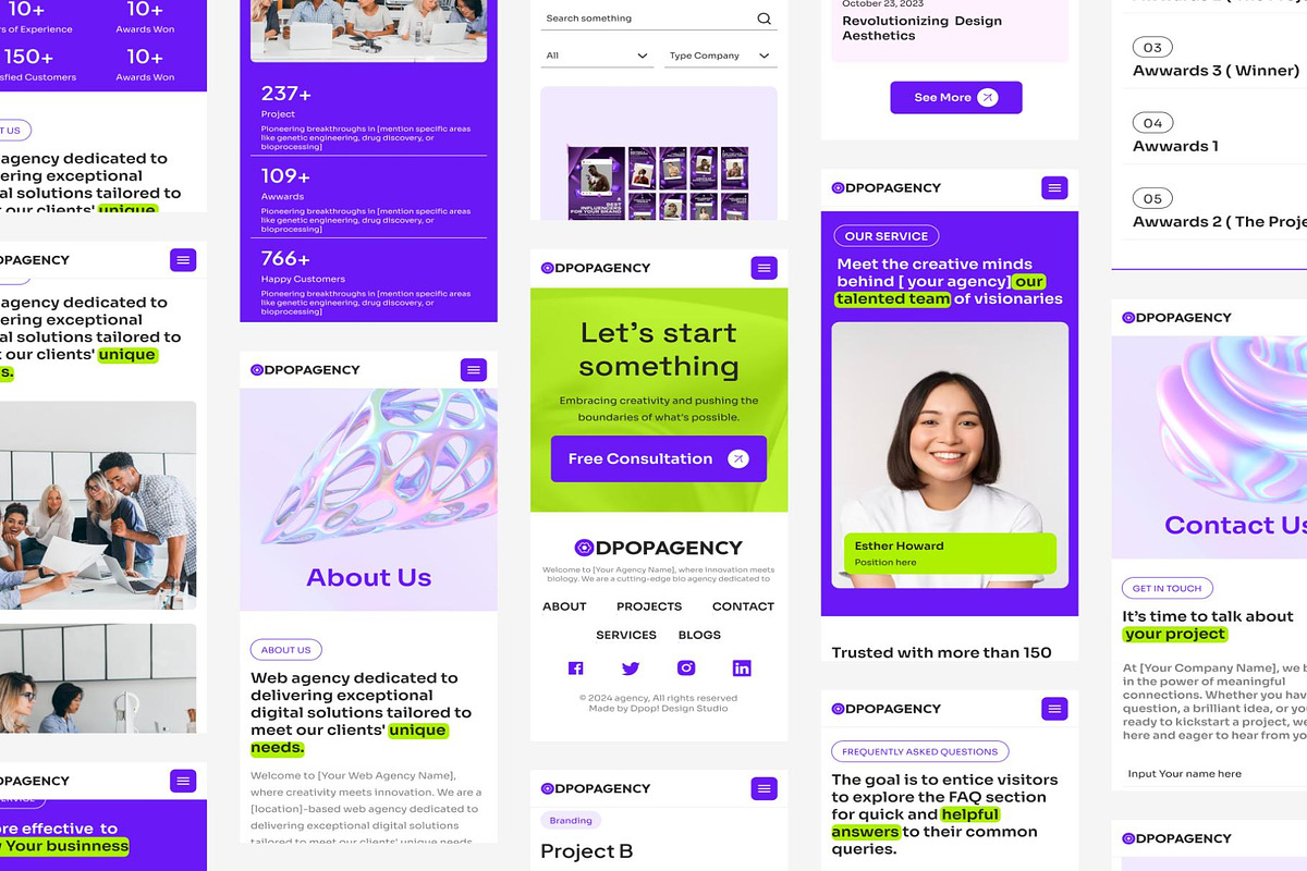 Dpopagency - Website Agency UI KIT, an UI Kit Template by Lumina_ui_ux202 (Photo 5 of 7)