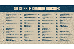 Ink scatter brush, stipple drawing